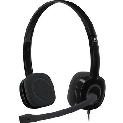 Logitech H151 Single-pin Stereo Headset - Black (981-000587)