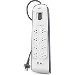 Belkin 8-Outlet USB Surge Protector/Power Board (2.4A)