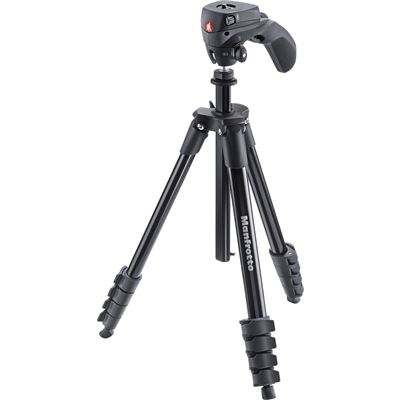 Manfrotto Compact Action Series tripod with built (MKCOMPACTACN-BK)