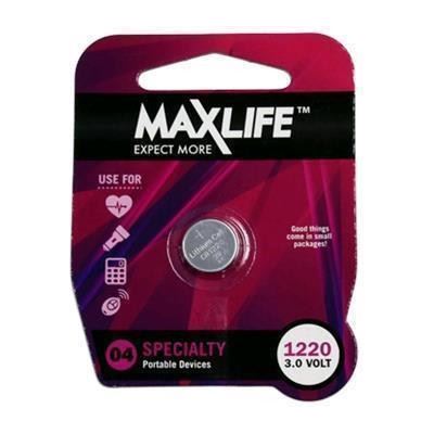 Maxlife CR1220 Lithium Button Cell Battery. 1Pk (BAT1220)