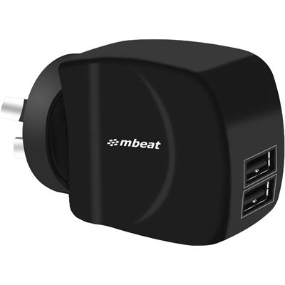mbeat &#174; Gorilla Power Duo 3.4A Dual USB Ports (MB-CHGR-DP2)