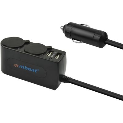 mbeat 3A / 15W Dual Port USB and Dual Cigarette Lighter (USB-C202)