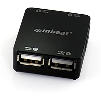 mbeat Super mini 4 port USB 2.0 hub with tuck-away (USB-UPH110K)