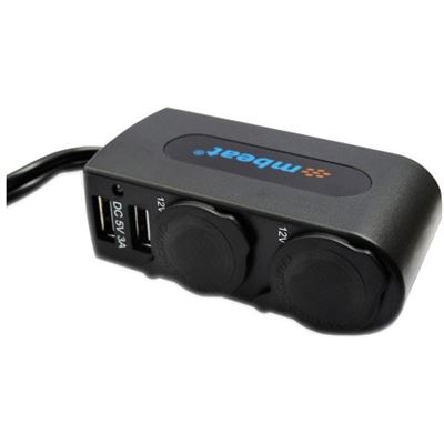 mbeat 3A / 15W Dual Port USB and Dual Cigarette Lighter Car (USBC202)
