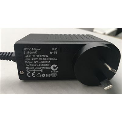 12V 2.0A DC Power Adapter (FW7580AU12)