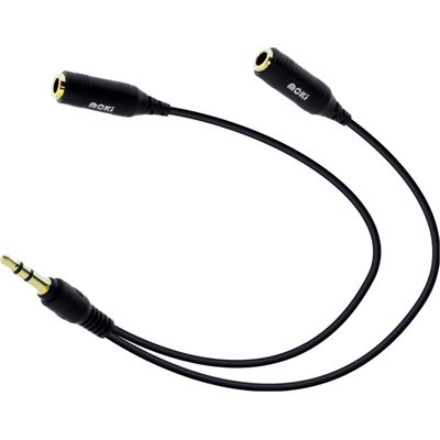 Moki Audio Splitter Cable - 3.5mm - Black (ACC-SPLITC)