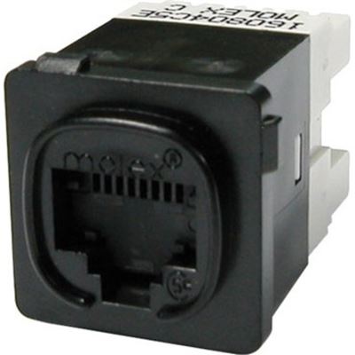 Molex PowerCat 5e MOD-Clip DataGate Jack 568A/B Black (MMC-00013-04)