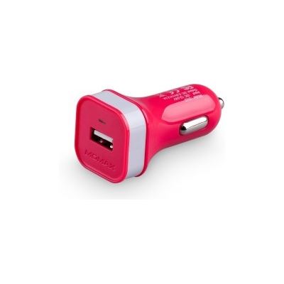 Momax 2.1A Output USB Car Charger - Pink (MMUSBCL21PK)