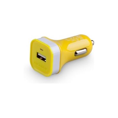 Momax 2.1A Output USB Car Charger - Yellow (MMUSBCL21Y)