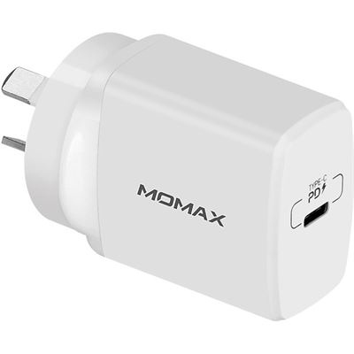 Momax 18W USB-C PD Wall Charger - White, Fast Charging (UM10AUW)
