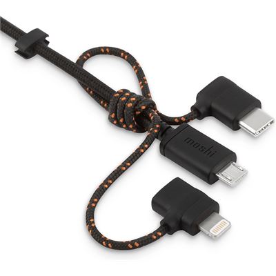 Moshi 3-in-1 Universal Charging Cable (Black) (99MO023047)