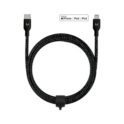 Moyork CORD 1.2m Lightning to USB-C Nylon Cable- Raven (MOYO-CO-CLRB)
