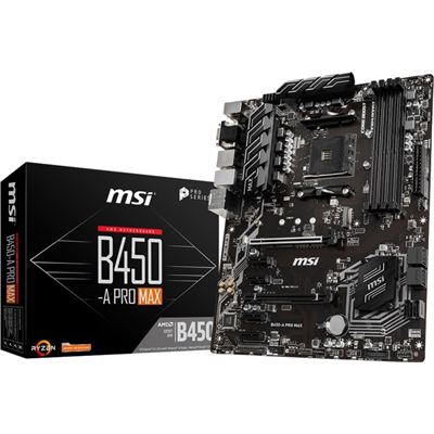 MSI Computer AMD B450 AM4 ATX GAMING MOTHERBOARD (B450-A PRO MAX)