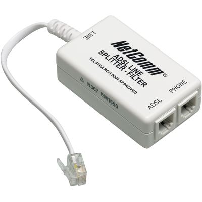 Netcomm EM1550 ADSL2+ In-Line Splitter/Filter Telstra (EM1550)
