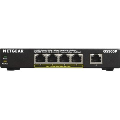 Netgear 5-port PoE Gigabit Ethernet Unmanaged Switch (GS305P-100AUS)