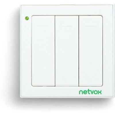 Netvox Wireless 3-Gang Push Button Sensor (powered by 2 x (RB02C)