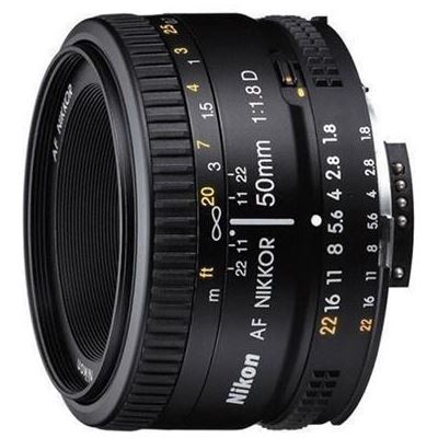 Nikon 50mm f/1.8D AF Nikkor Lens for Nikon Digital SLR (CAANIK50180)