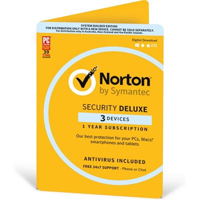NortonLifeLock Symantec NORTON SECURITY DELUXE 3.0 AU/NZ 3 (21368742)