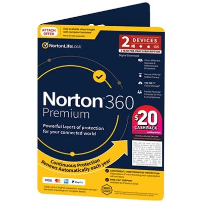 NortonLifeLock NORTON 360 PREMIUM 100GB 2D 12M DVD Channel (21396514)