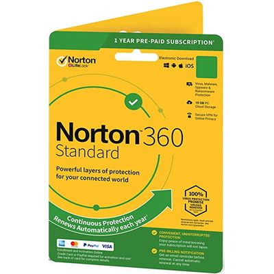 NortonLifeLock NORTON 360 STANDARD10GB 1D 12M DVDChannel (21396575)