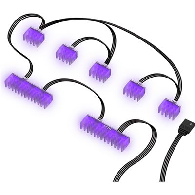 NZXT HUE 2 CABLE COMB RGB Cable Comb with 1X 24 Pin, 5X (AH-2PCCA-01)