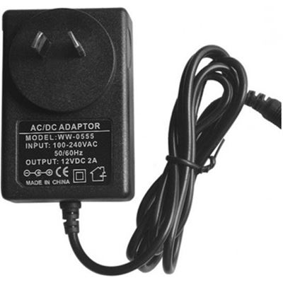 OEM 12V DC 2A wall plug power adapter for general use (PWR-5540)