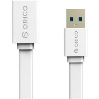 Orico 1M USB3.0 AM to AF Flat USB Cable - White (CEF3-10-WH)