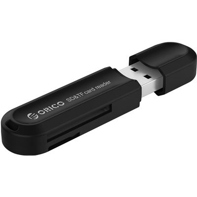 Orico Mini USB 3.0 High Speed SD, TF, MicroSD Card Reader (CRS21-BK)