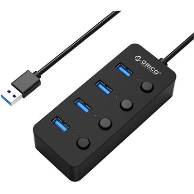 Orico 4 Port USB 3.0 Hub with Individual Power Switches (W9PH4-U3-V1)