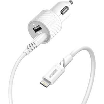 OtterBox 2 PORT CAR CHARGER USB-A 12W TO LIGHTNING - CLOUD (78-52698)