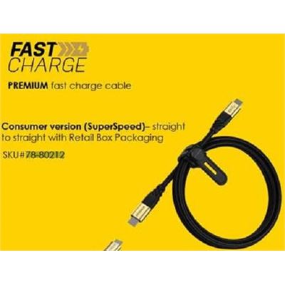 OtterBox USB 3.2 GEN 1 CABLE STRAIGHT-TO-STRAIGHT BLACK (78-80212)