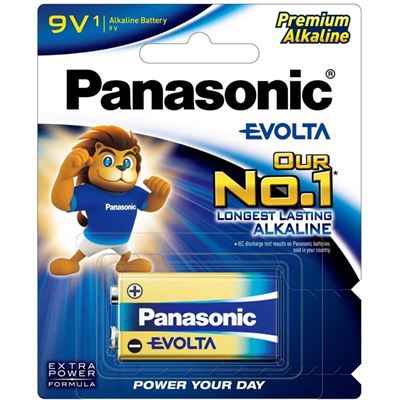 Panasonic 9V 1 Pack Evolta Alkaline Battery 9 Volt 1 Pack (6LR61EG/1B)