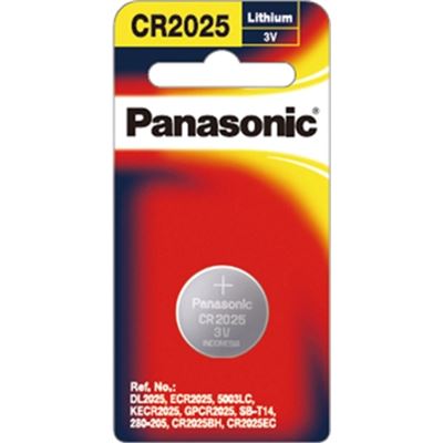 Panasonic genuine CR2025 Button Cell Lithium Battery (CR-2025PT/1B)
