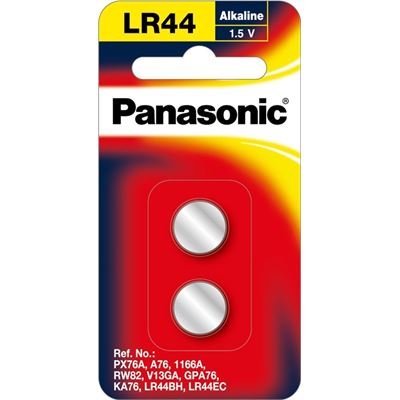 Panasonic LR44 genuineLR44/A26 2pk 1.5V Micro Alkaline (LR-44PT/2B)