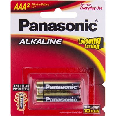 Panasonic Alkaline AAA Batteries 2pack (LR03T/2B)