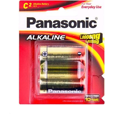 Panasonic Alkaline Batteries C 2 Pack (LR14T/2B)