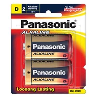 Panasonic LR20T/2B, Alkaline Batteries D-Size 2 Pack 1.5V (LR20T/2B)