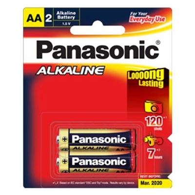 Panasonic Alkaline AA Batteries 2pack (LR6T/2B)