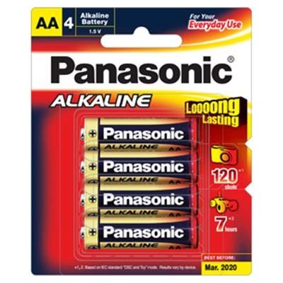 Panasonic Alkaline AA Batteries 4pack (LR6T/4B)