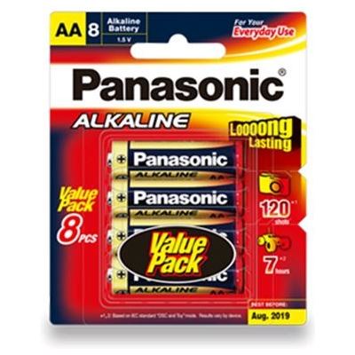 Panasonic Alkaline AA Batteries 8pack (LR6T/8B)