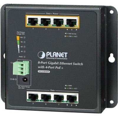 Planet WGS-804HP 8-Port 10/100/1000T Wall Mounted Gigabit (WGS-804HP)