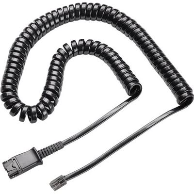 Plantronics U10PS Headset Cable Curly QD to RJ9 (38099-01)