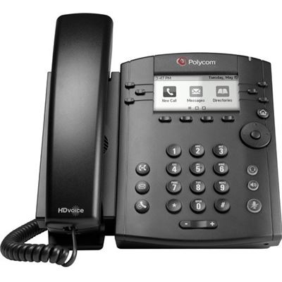 VVX 311 6 line Desktop Phone with HD Voice PoE (2200-48350-025)