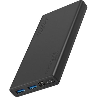 Promate 10000mAh Smart Charging Power Bank with Dual (BOLT-10.BLK)