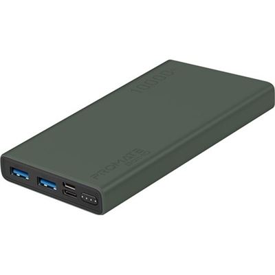 Promate 10000mAh Smart Charging Power Bank with Dual (BOLT-10.MIDGRN)