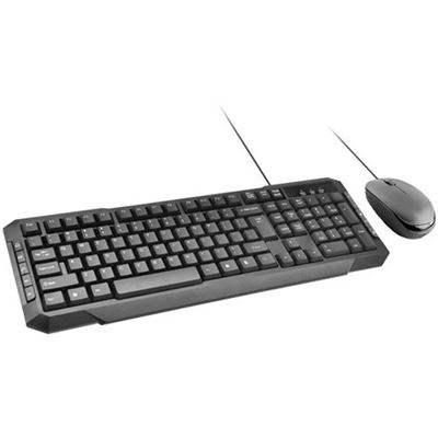 Promate Sleek Multimedia Wired Keyboard & Mouse. Full (EASYKEY-3.BLK)