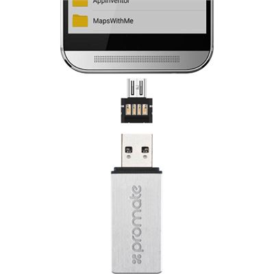 Promate Ultra-Compact USB Type-A to Micro-USB OTG Adapter (NANO-OTG)