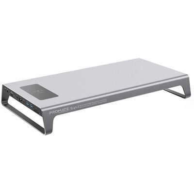 Promate 11-In-1 Aluminium Alloy Desk Hub With 87W Power (POWERDESK)
