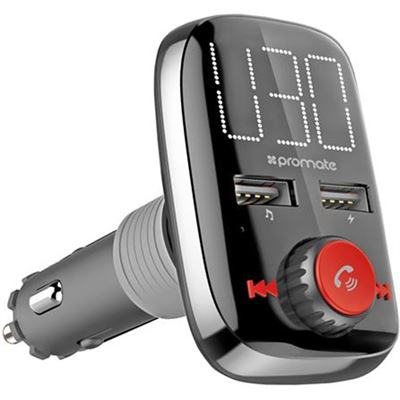 Promate Wireless In-Car FM Transmitter with Dual USB (SMARTUNE-3)