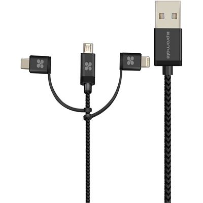 Promate USB All-in-one Sync & Charge Cable (UNILINK-TRIO.SLV)